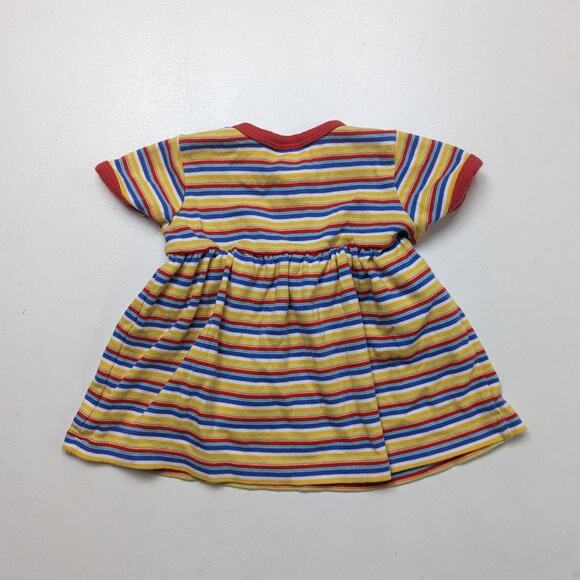 Hanna Andersson Dress Baby Girls Size 3-6m Rainbow Stripe - Picture 3 of 5